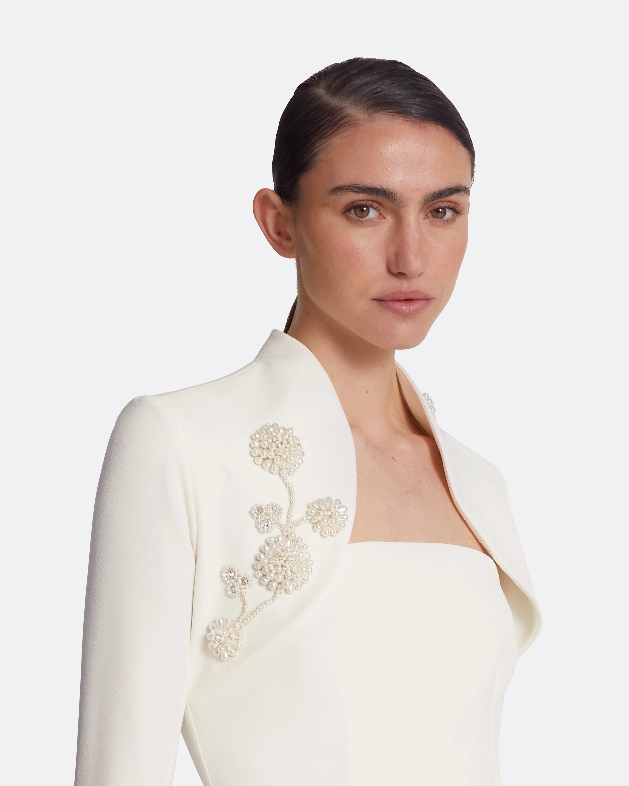 Amari Ivory Harness & Soshin Dress With Carnation Embroidery - Image 3
