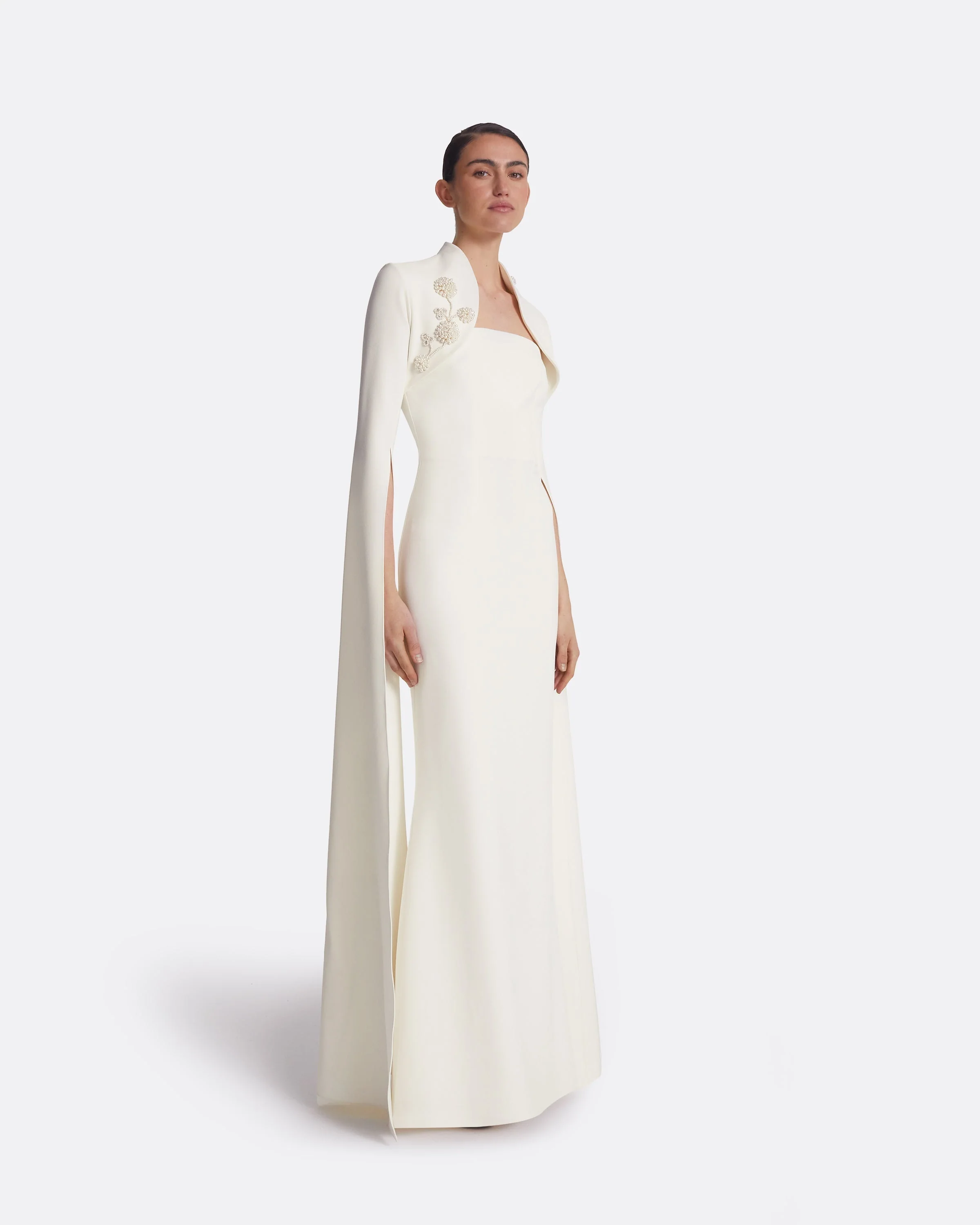 Amari Ivory Harness & Soshin Dress With Carnation Embroidery - Image 4