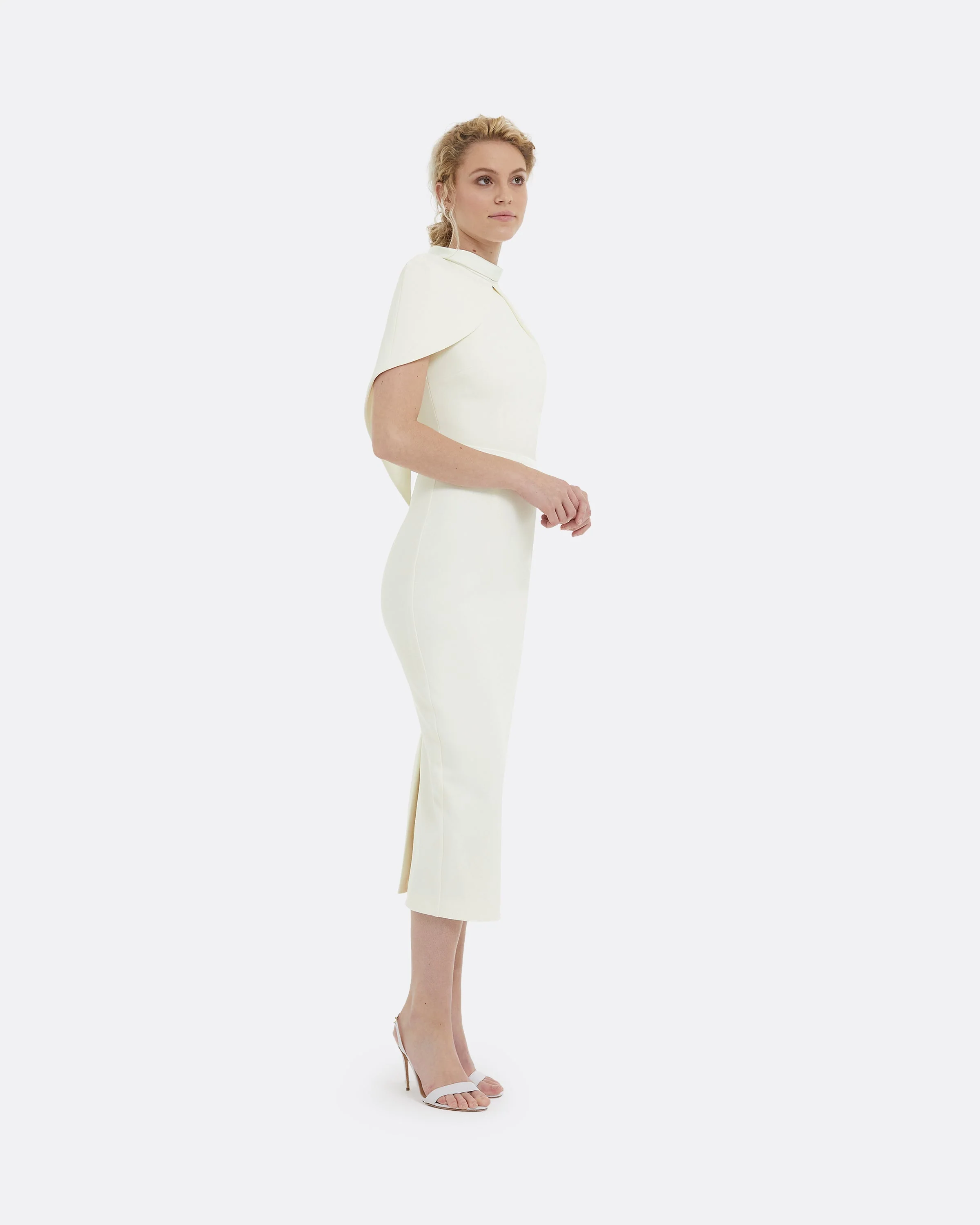 Arella Ivory Midi Dress - Image 10