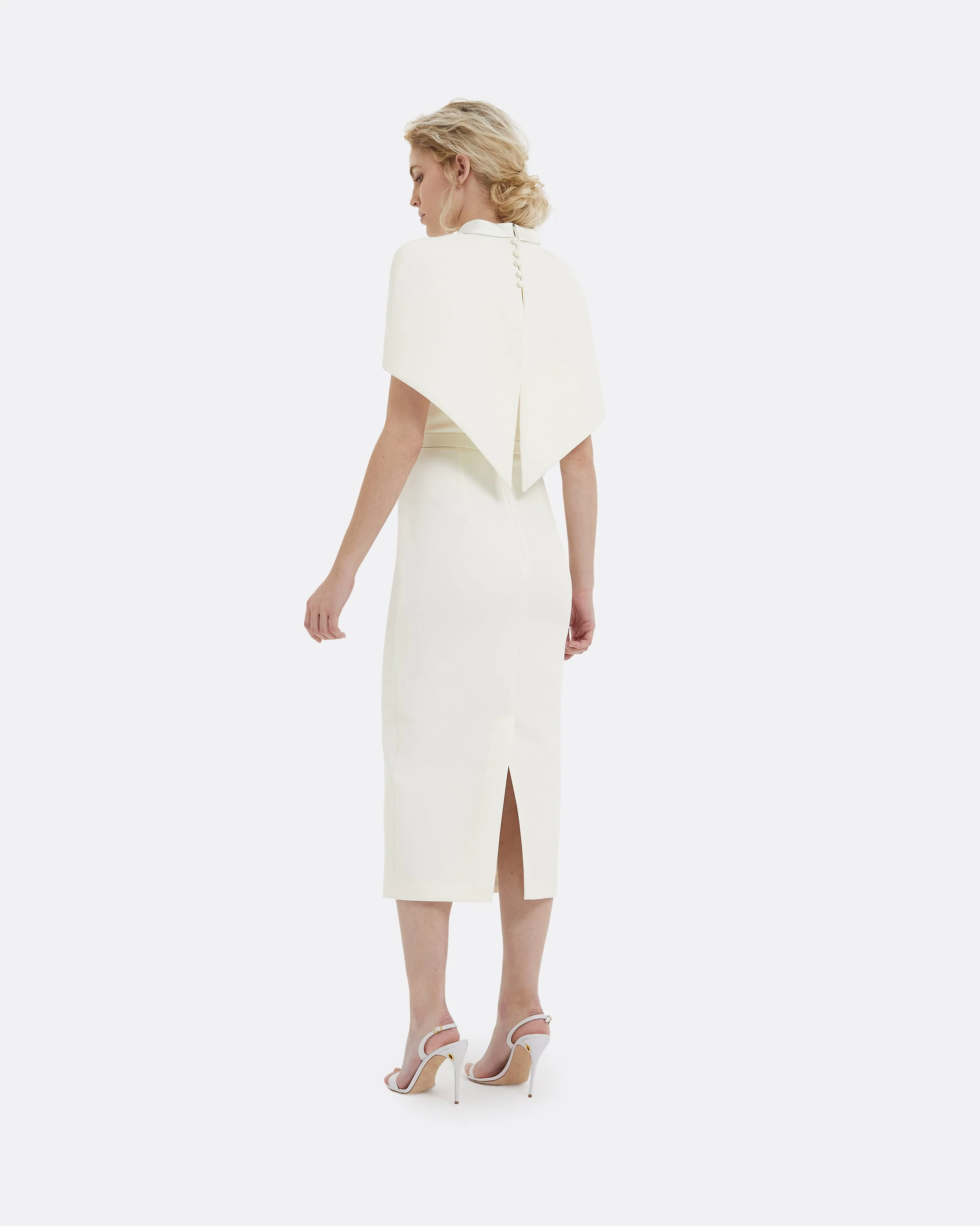 Arella Ivory Midi Dress - Image 8