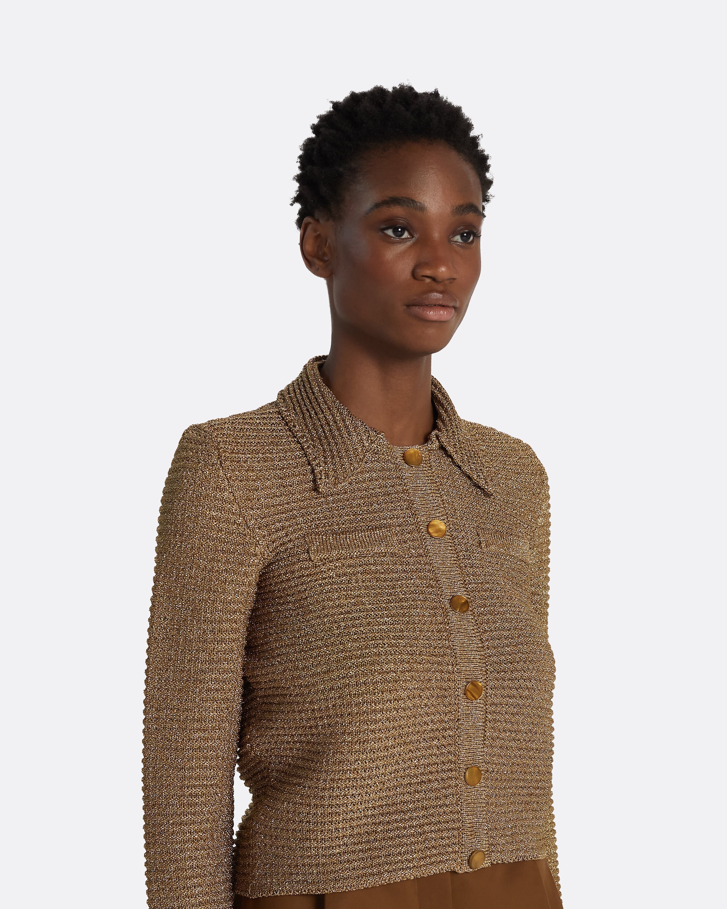 Artemis Gold Knit Jacket - Image 8