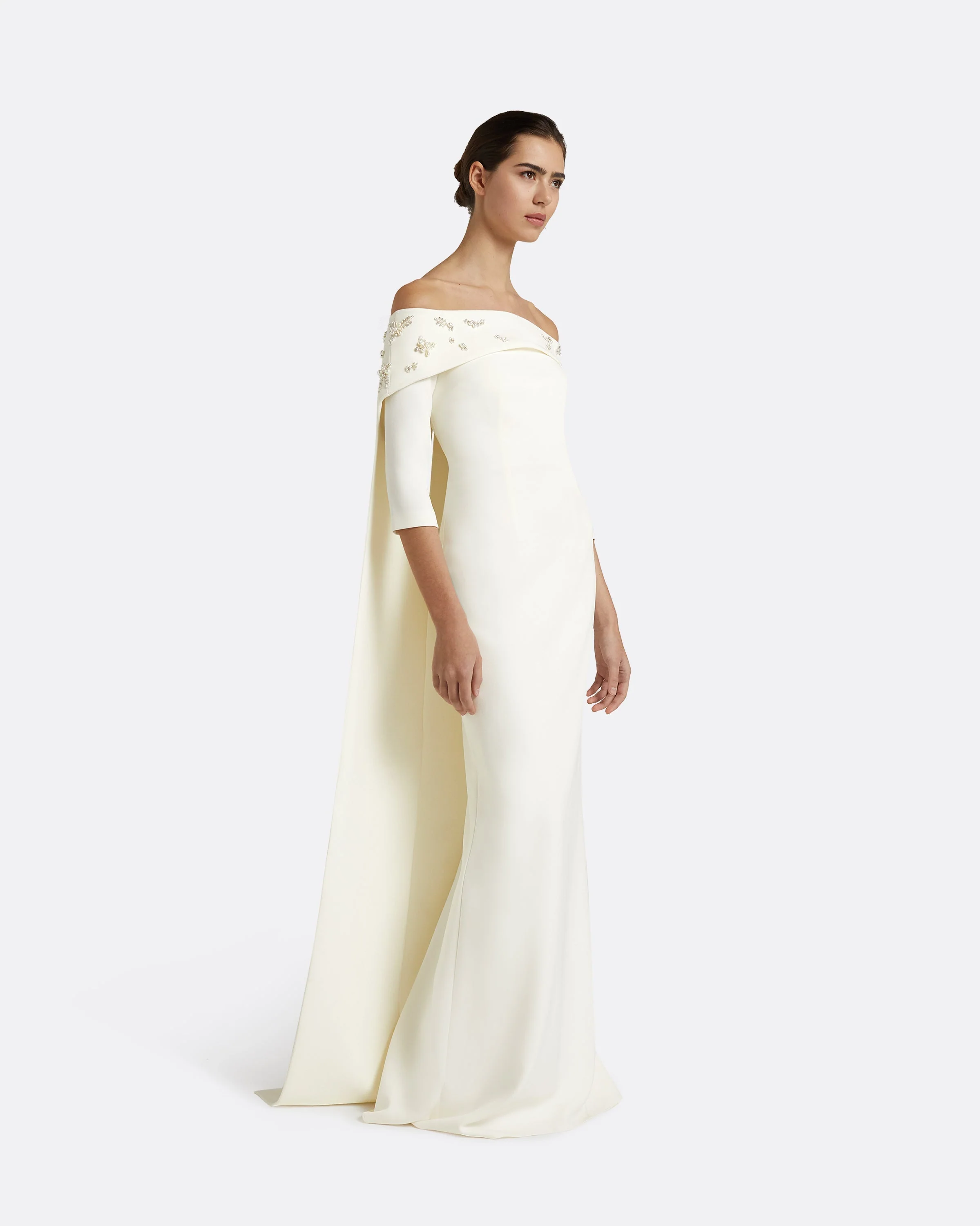 Bellara Pearl Floral Embroidered Ivory Harness & Soshin Dress - Image 4