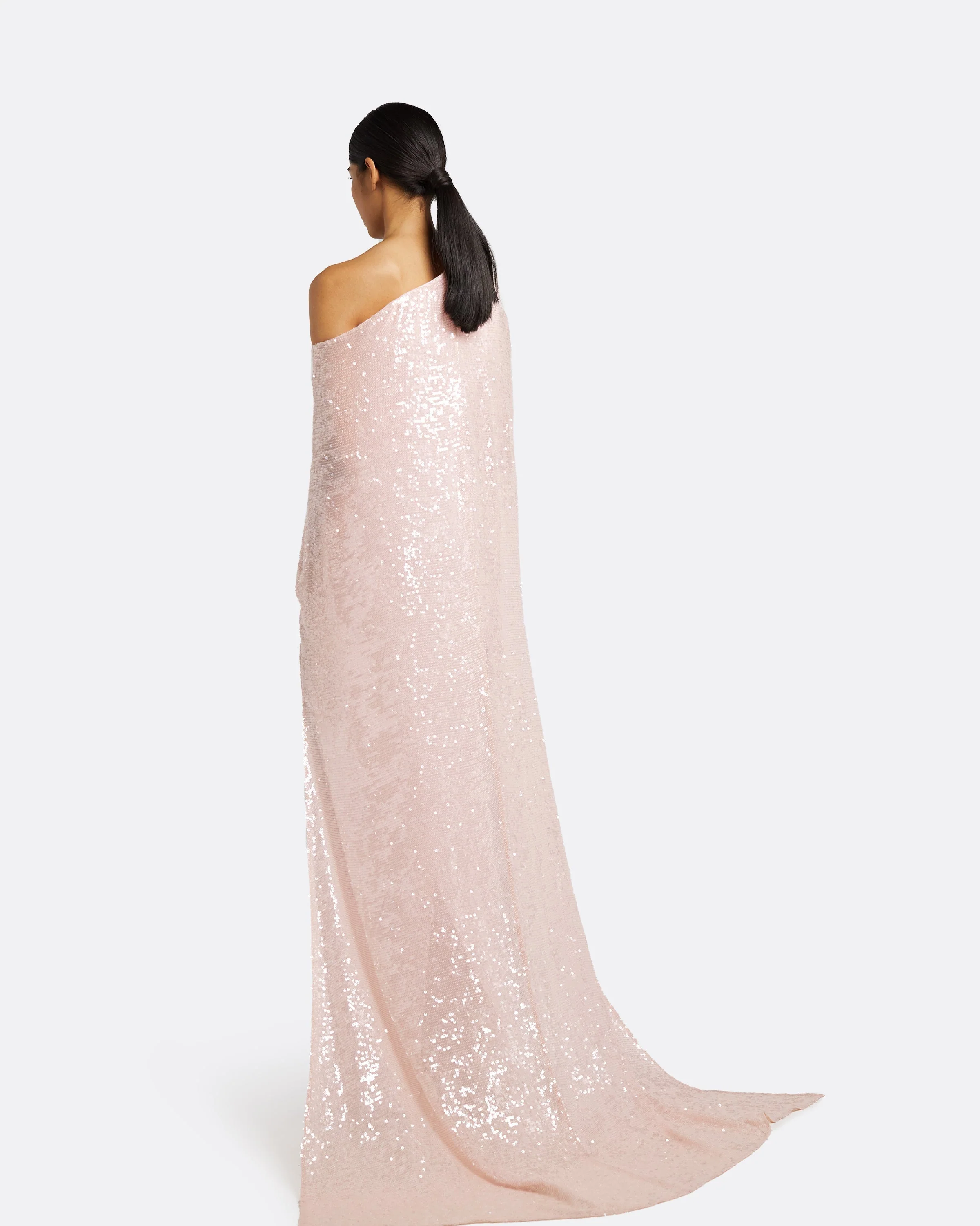 Cadenza Barely Pink Long Dress - Image 12