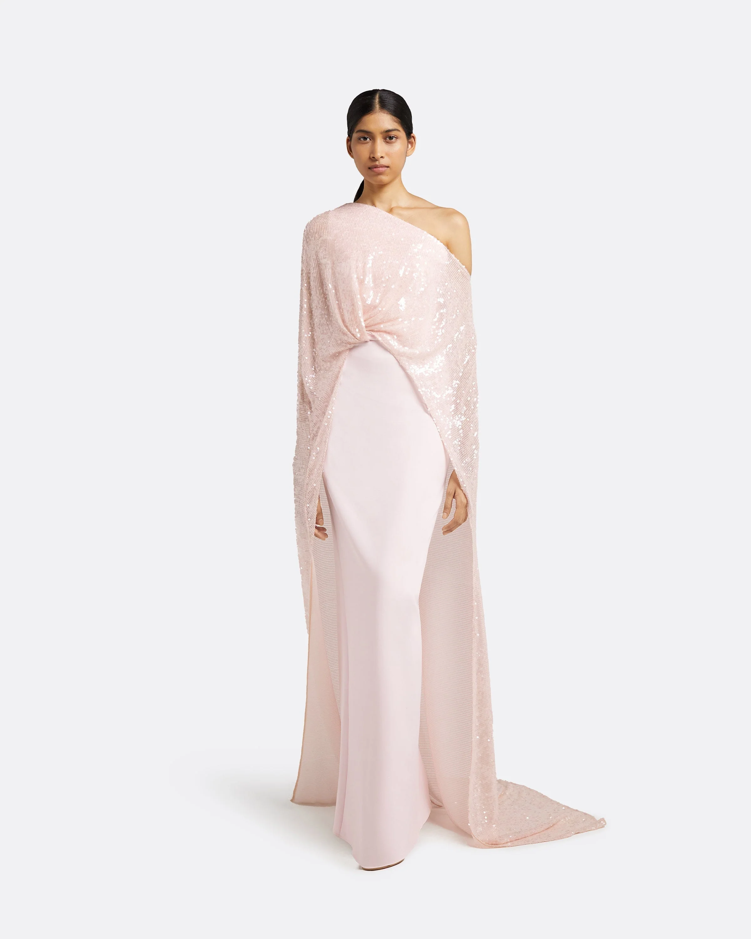 Cadenza Barely Pink Long Dress - Image 16