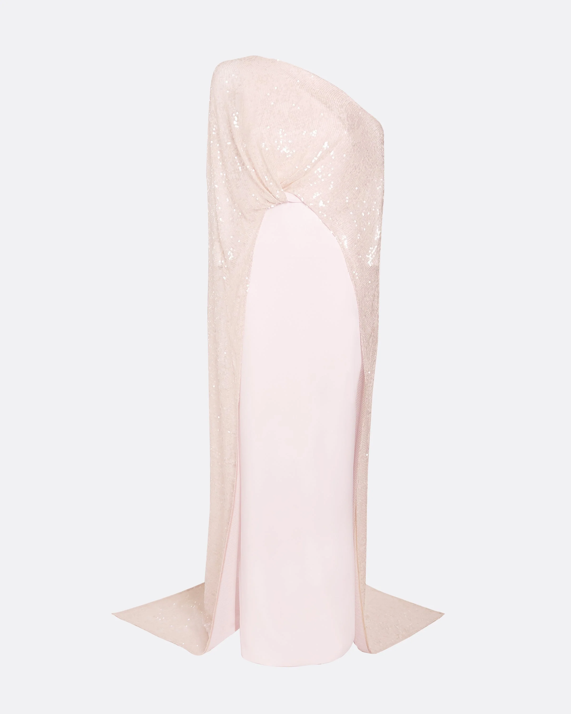 Cadenza Barely Pink Long Dress - Image 20
