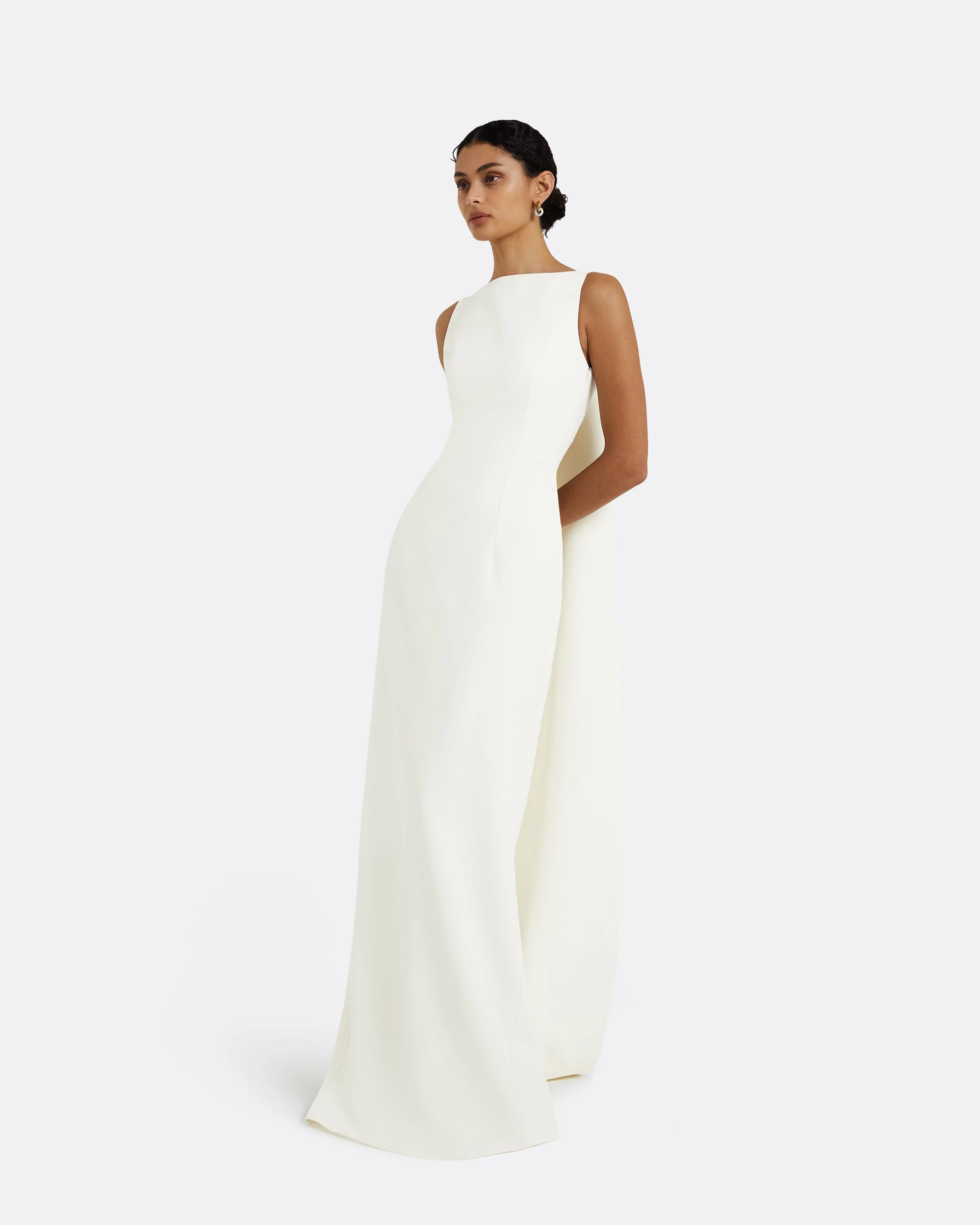 Celestia Ivory Long Dress - Image 4