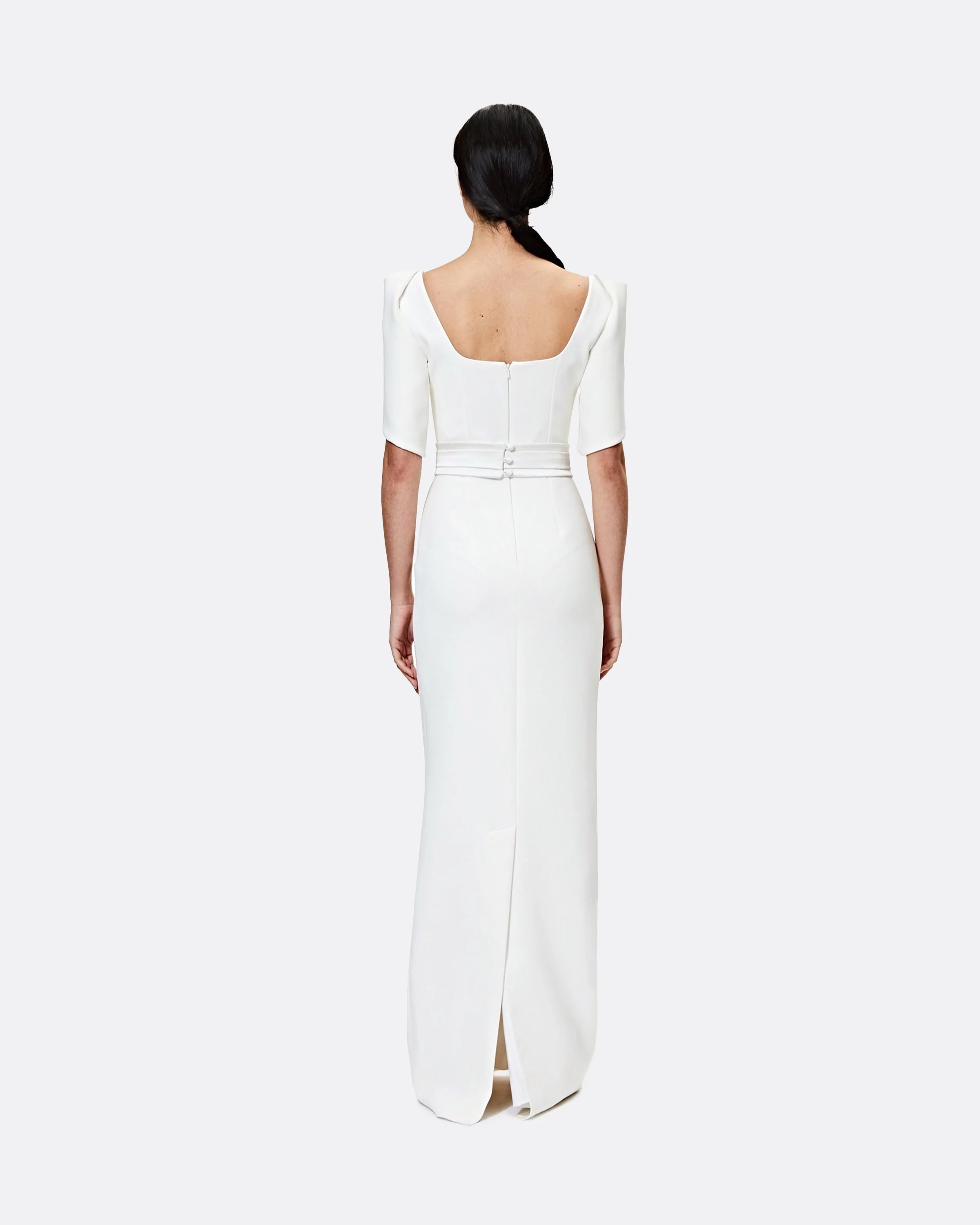 Dara Ivory Long Dress - Image 7