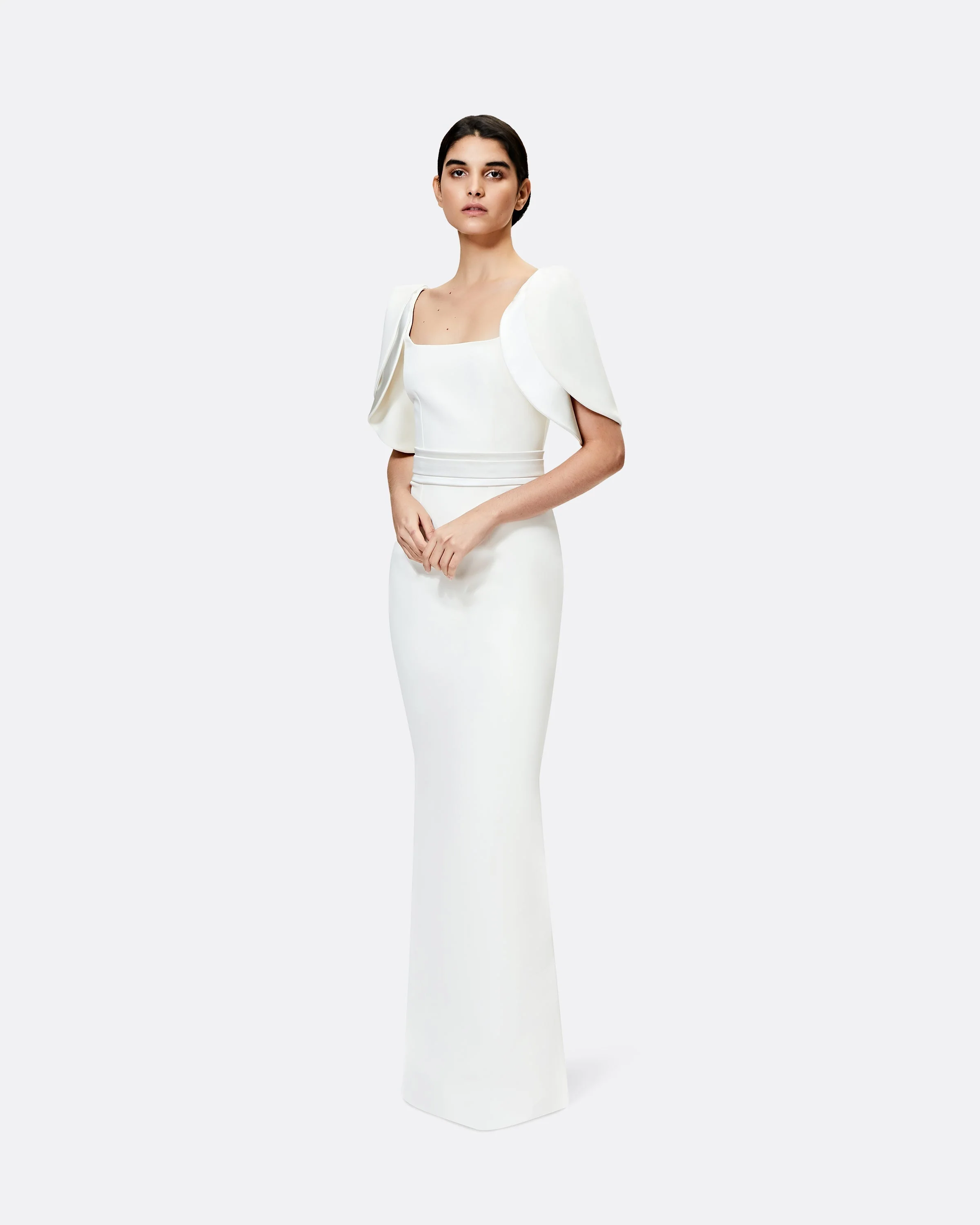Dara Ivory Long Dress - Image 9