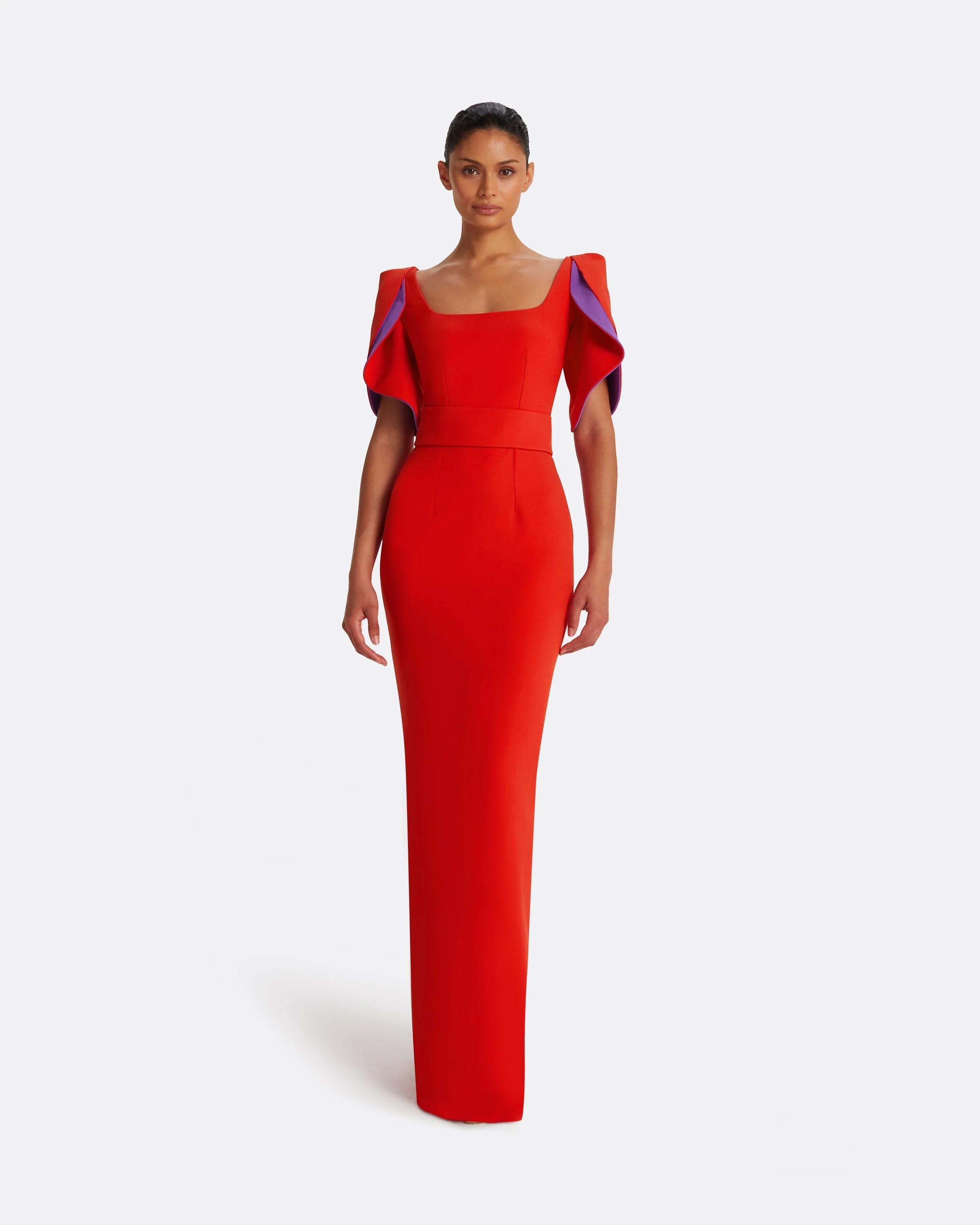 Dara Scarlet Red Long Dress - Image 6