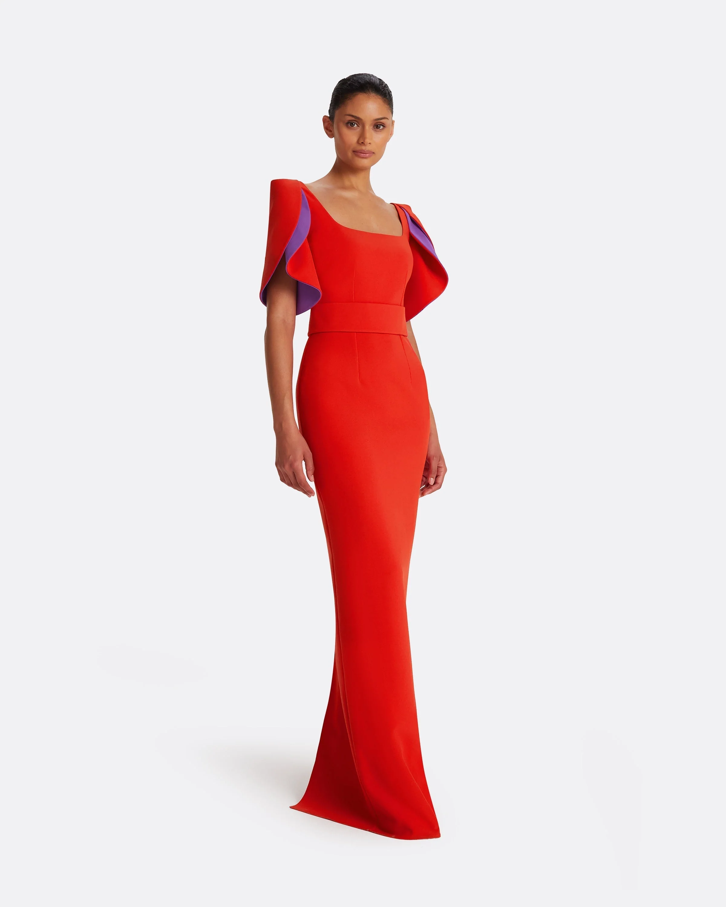 Dara Scarlet Red Long Dress - Image 9