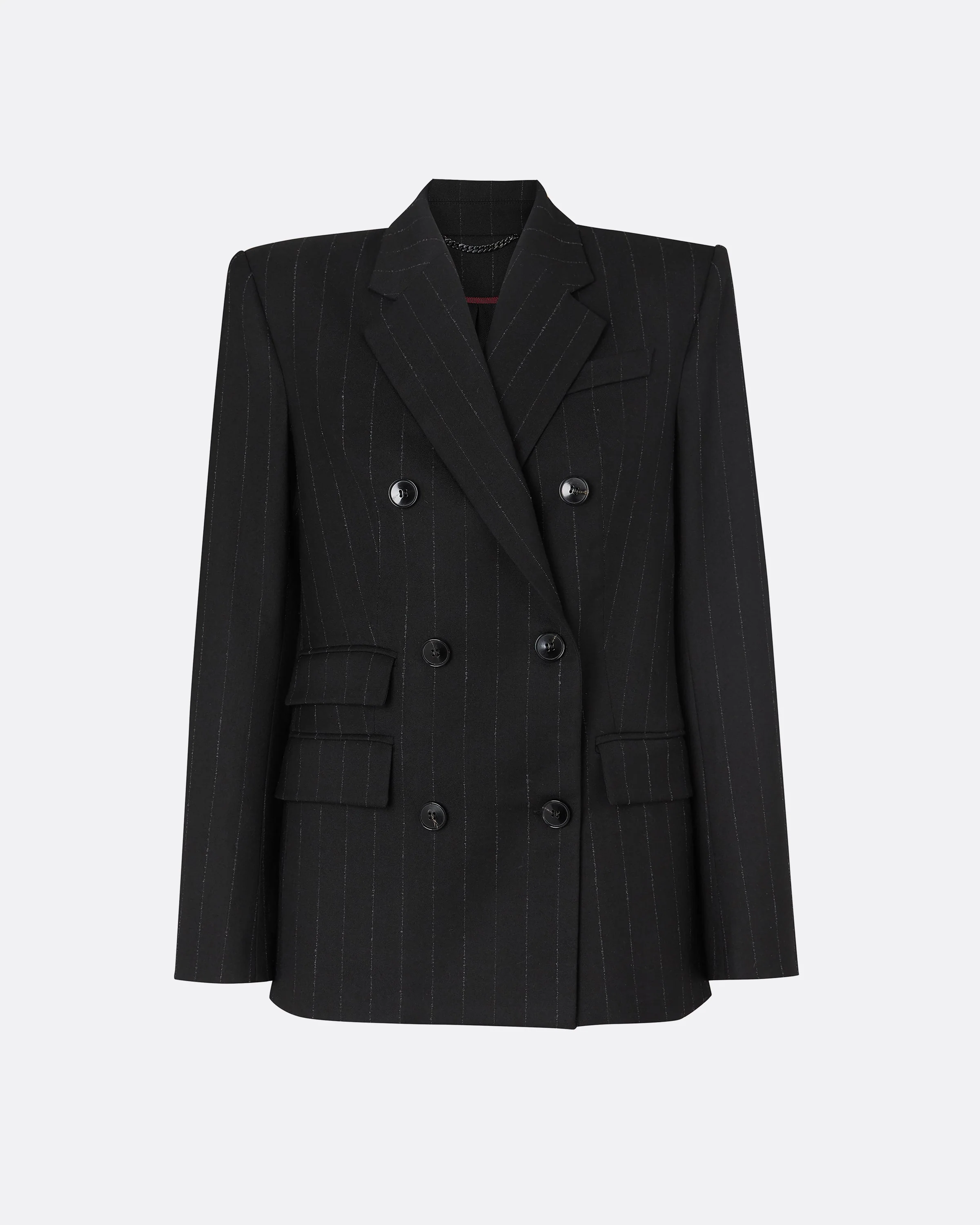 Ellan Black Pinstripe Jacket - Image 5