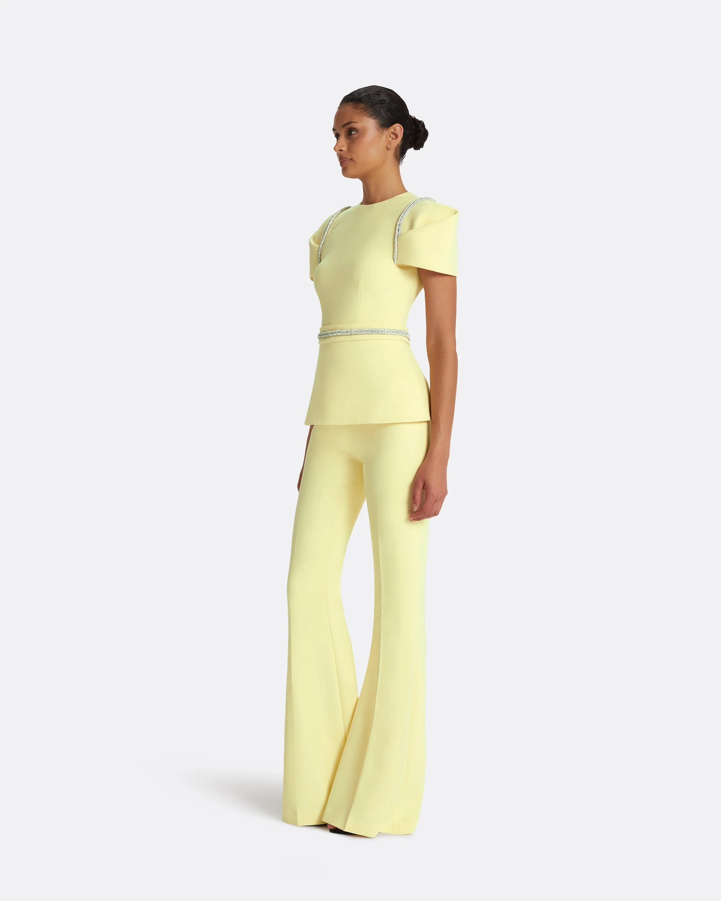 Halluana Pale Yellow Trousers - Image 5