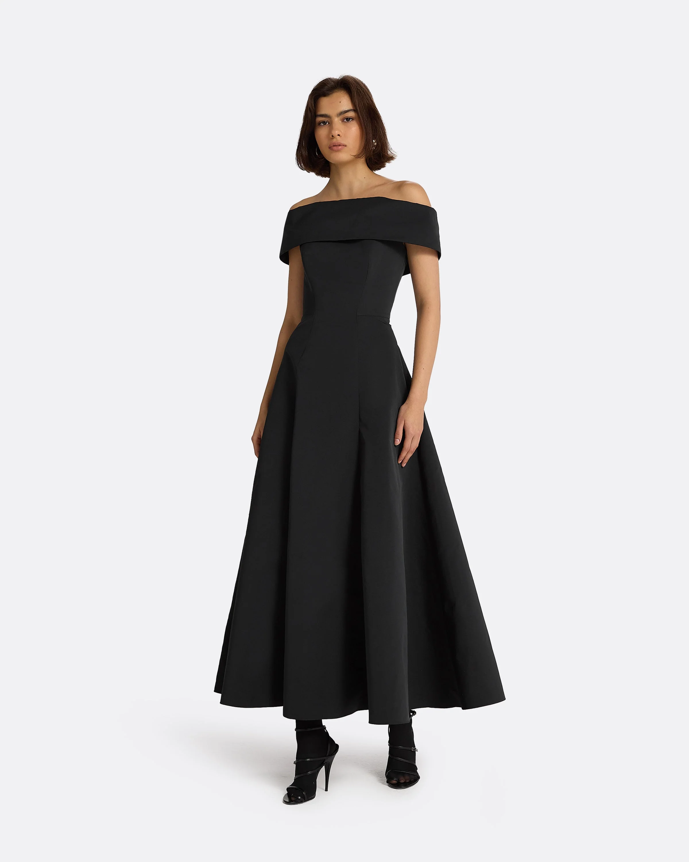 Kristiana Black Midi Dress - Image 4