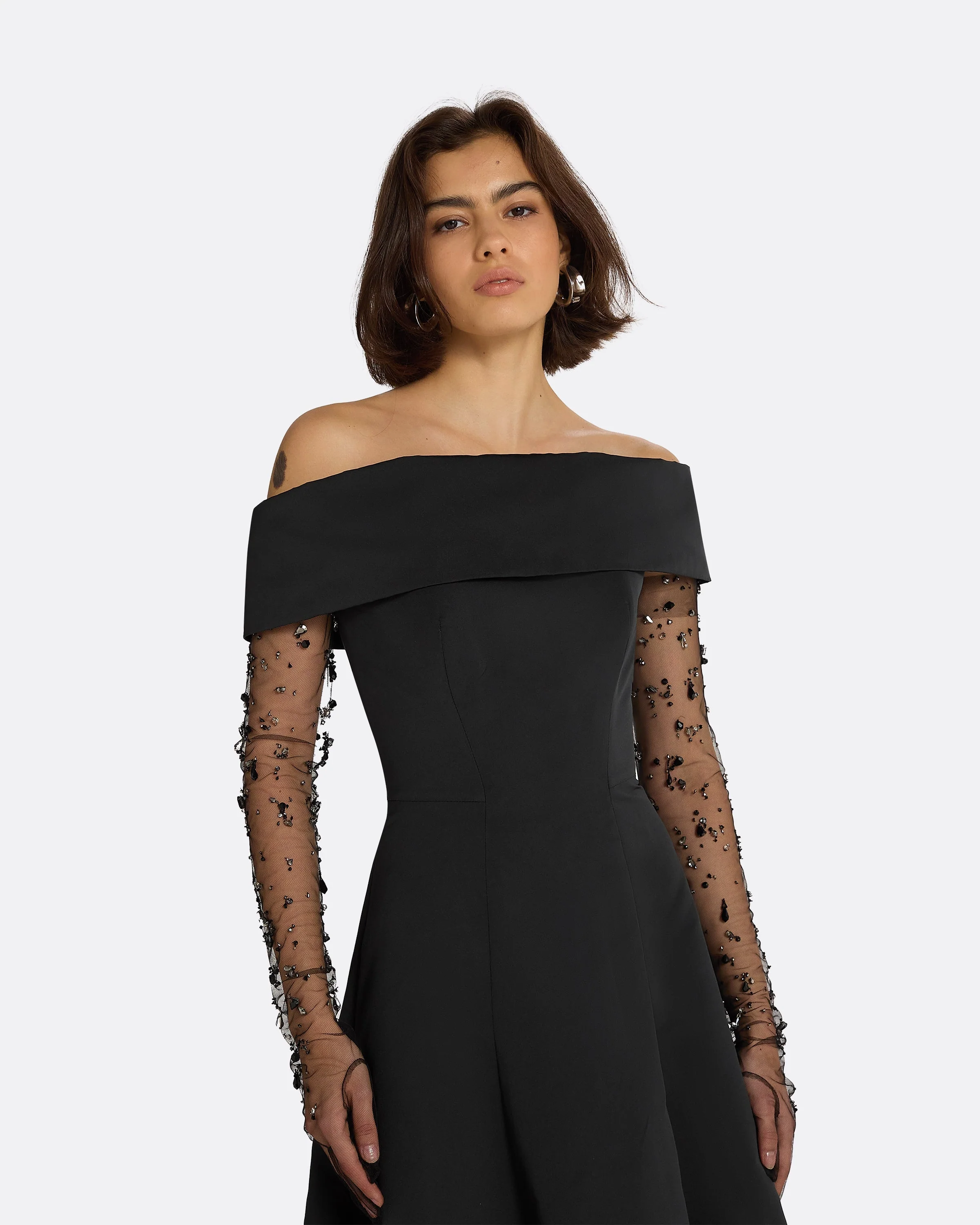 Kristiana Black Midi Dress - Image 6