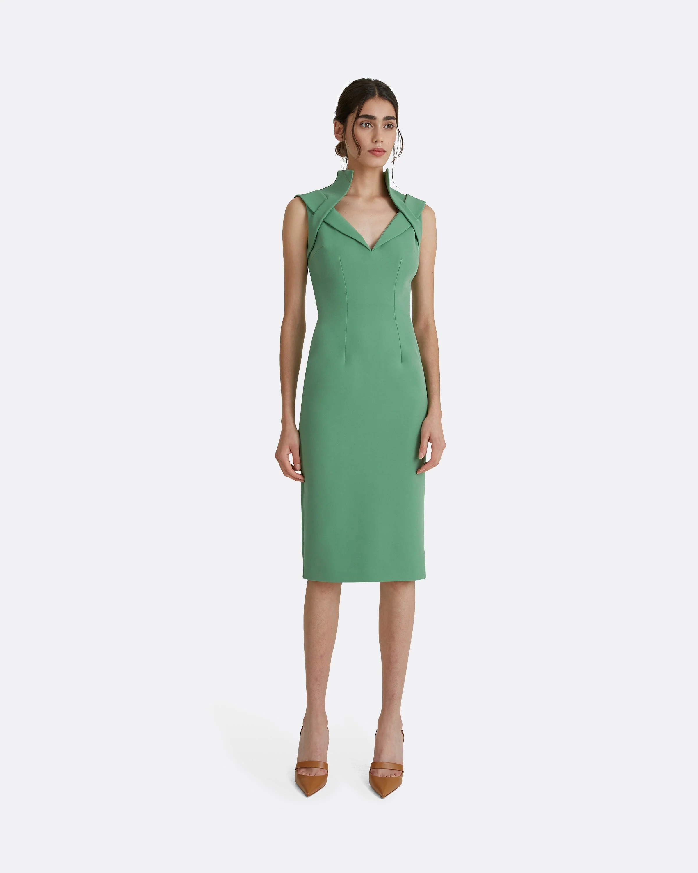 Loide Fern Green Midi Dress - Image 6