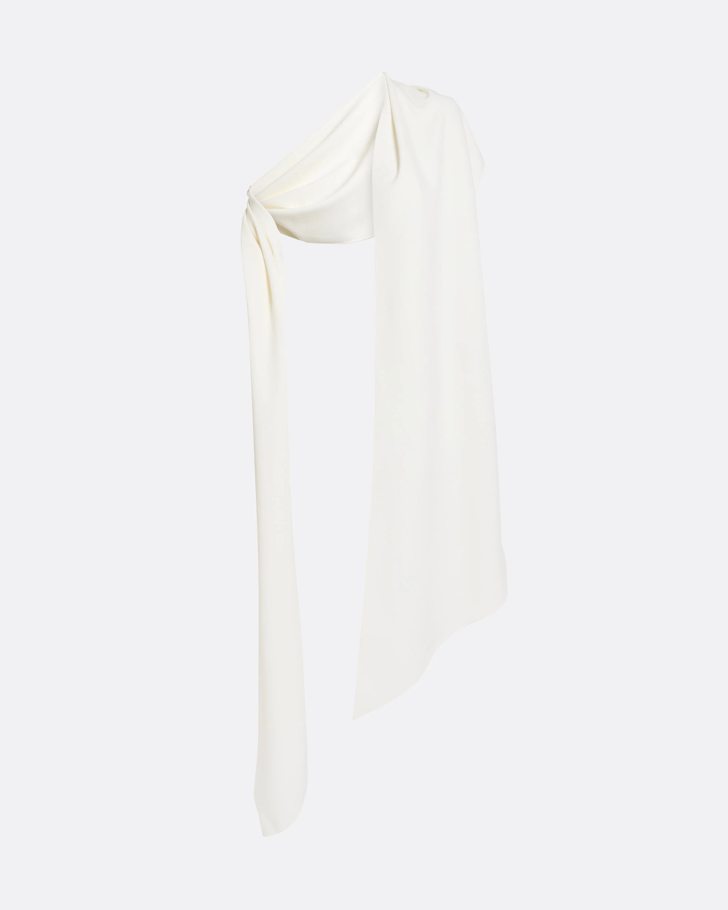 Long Shawl Scarf in Ivory - Image 10