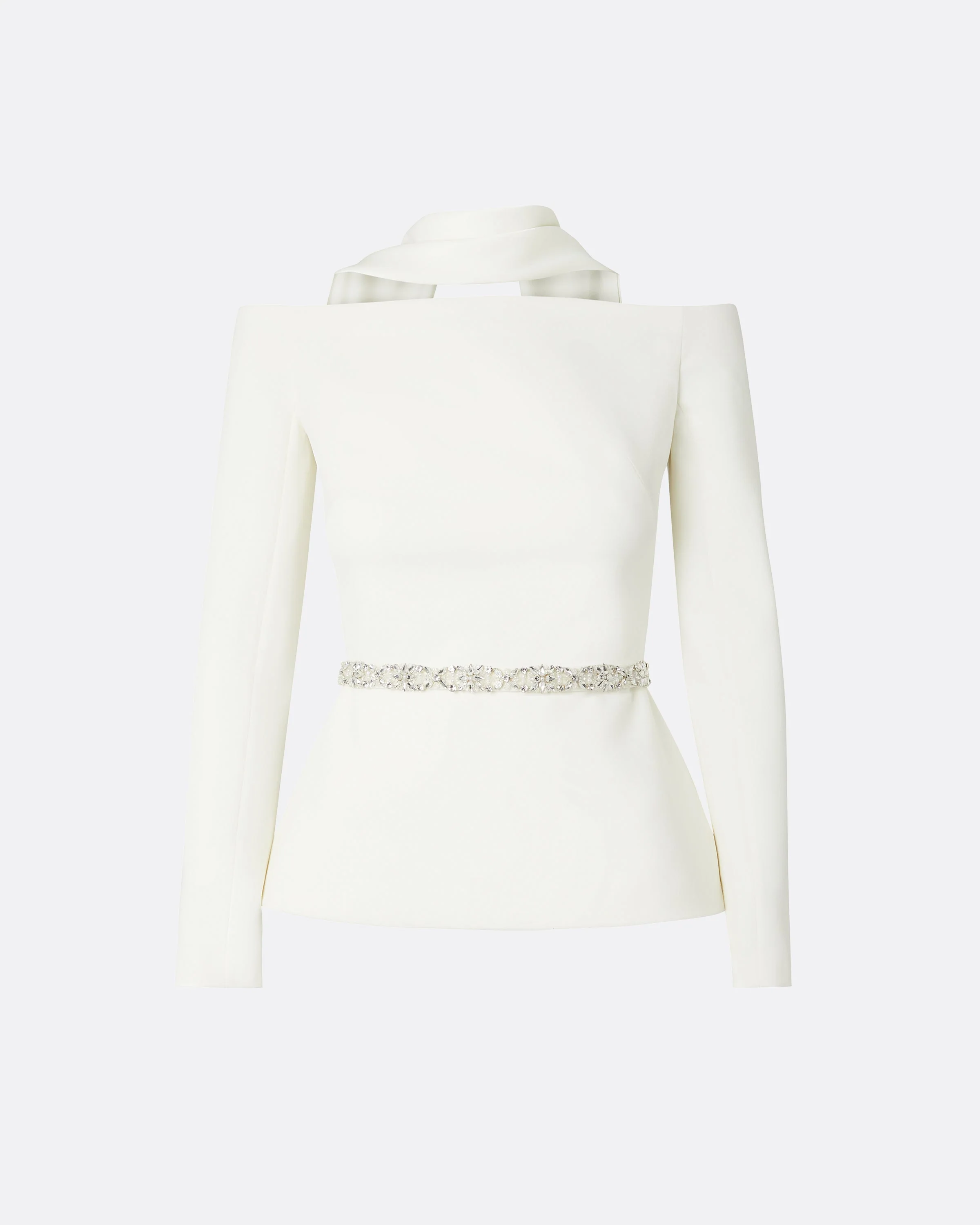Lucile Ivory Top With Embroidered Belt - Image 5