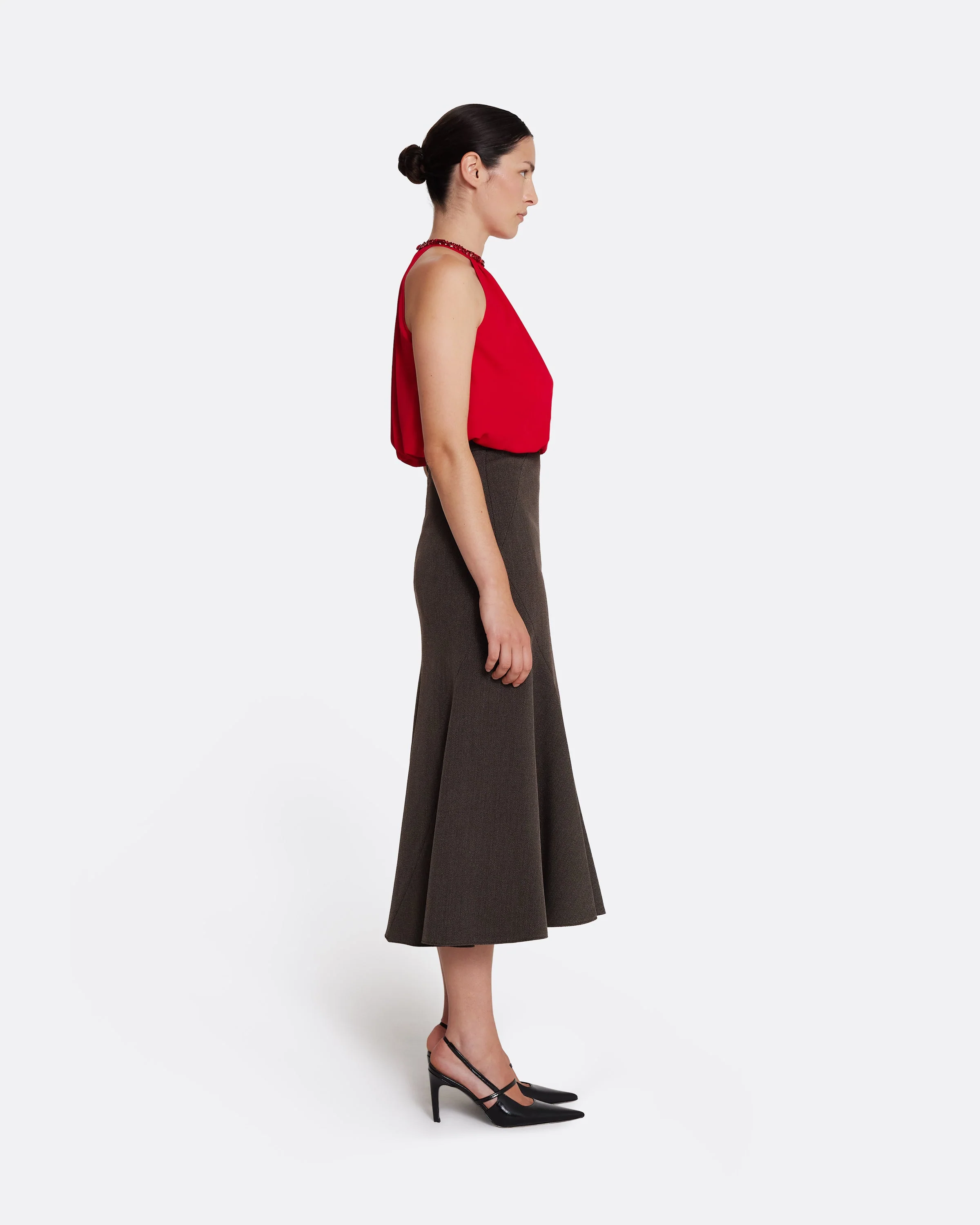 Marialuisa Skirt in Soft Brown - Image 12