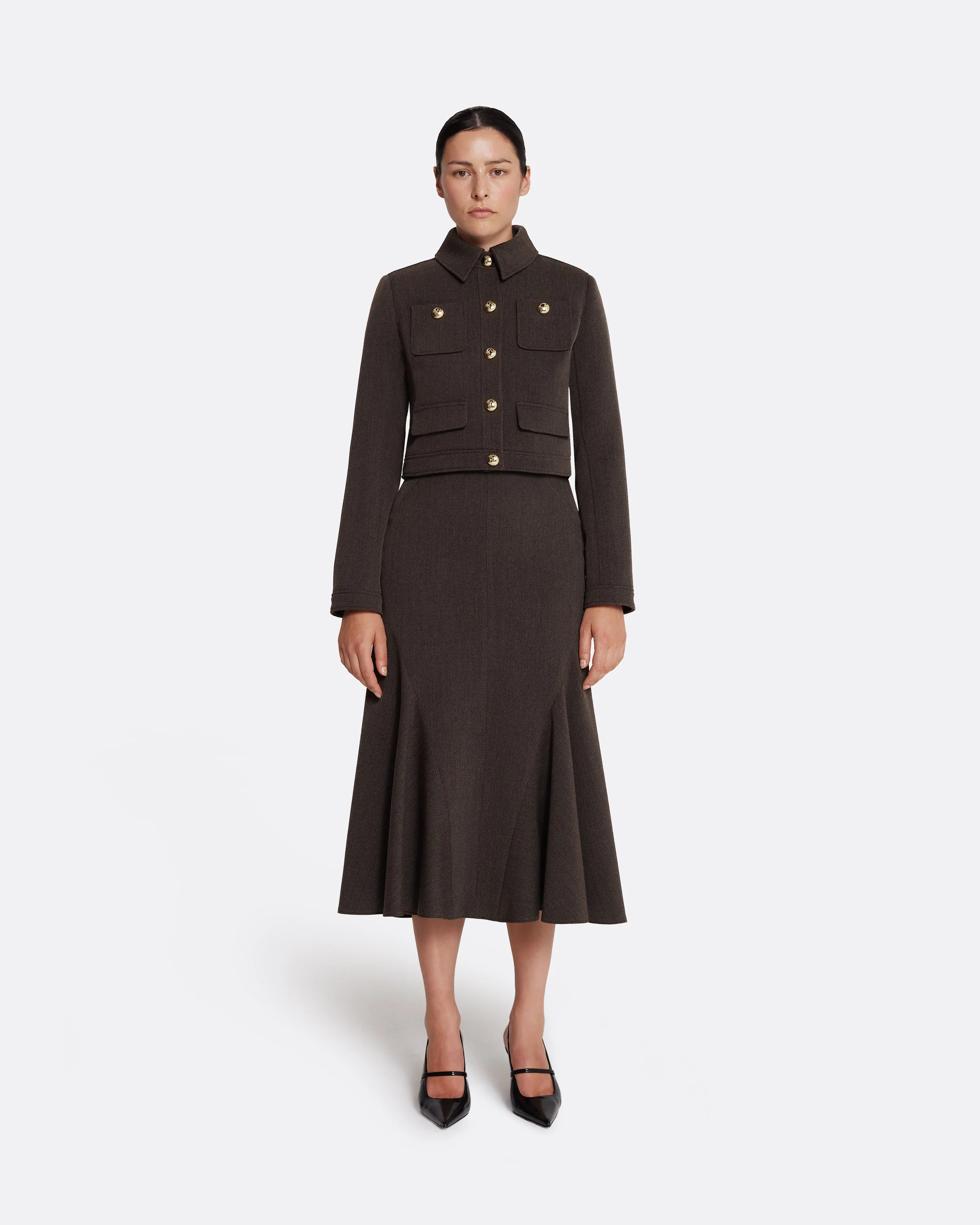 Marialuisa Skirt in Soft Brown - Image 13