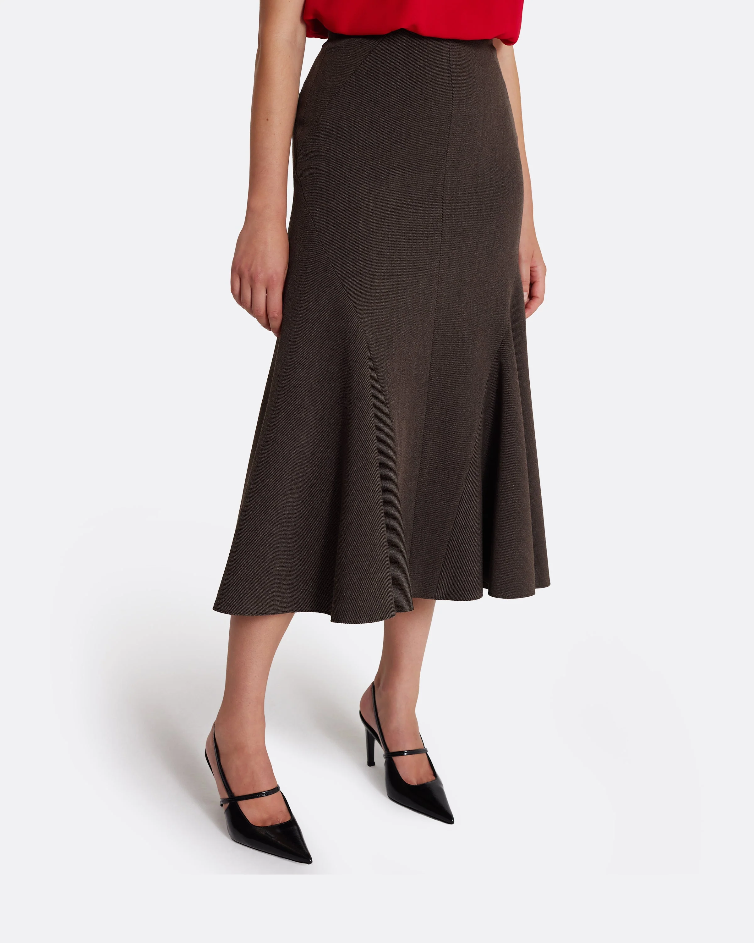 Marialuisa Skirt in Soft Brown - Image 3