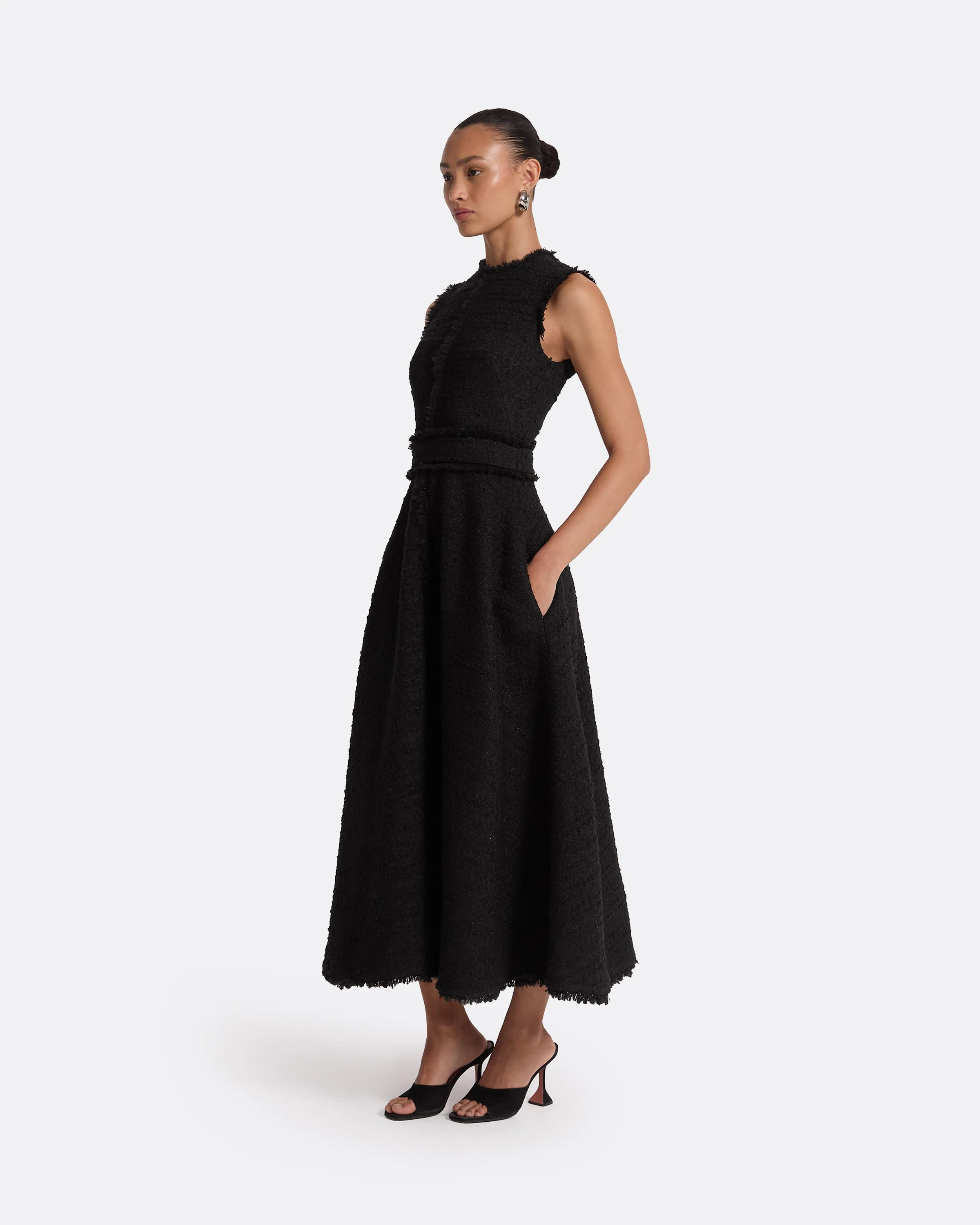 Mary Black Midi Dress - Image 4