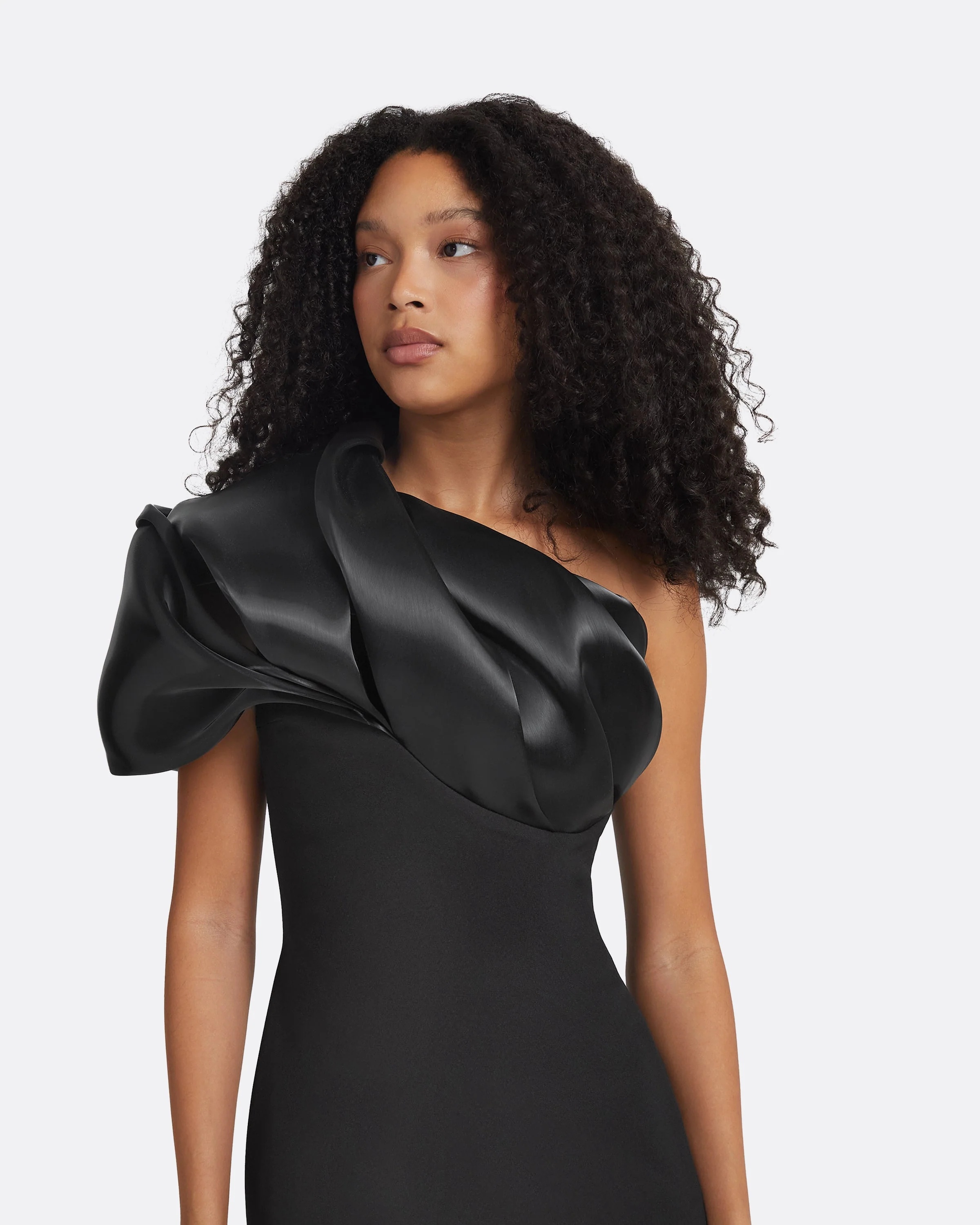 Porto Black Long Dress - Image 3