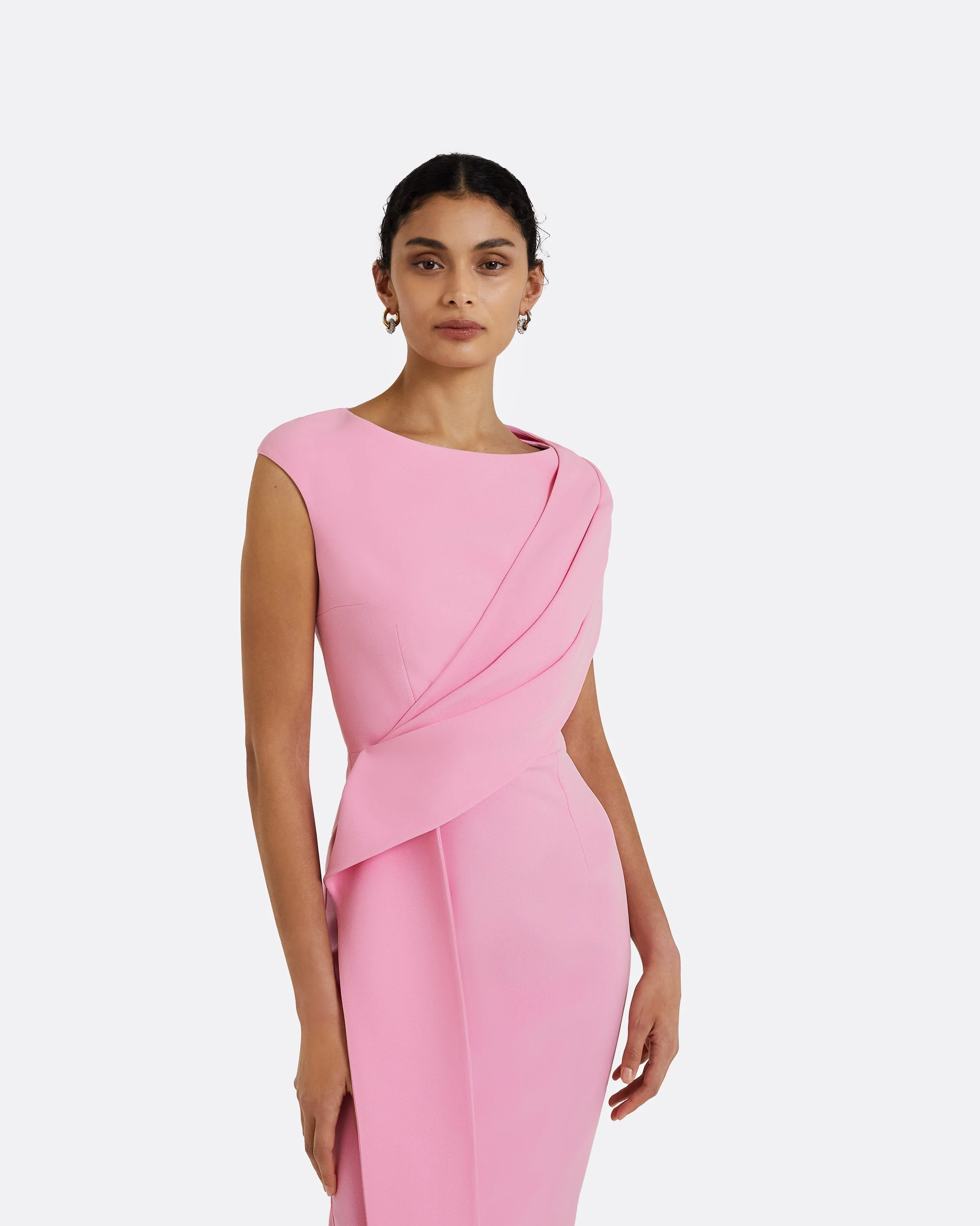 Regina Begonia Pink Midi Dress - Image 3