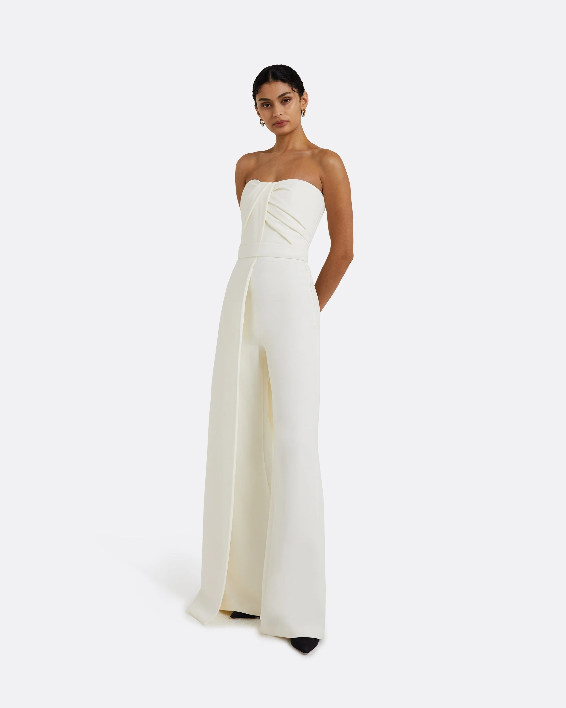 Remi Strapless Jumpsuit Ivory - Image 4