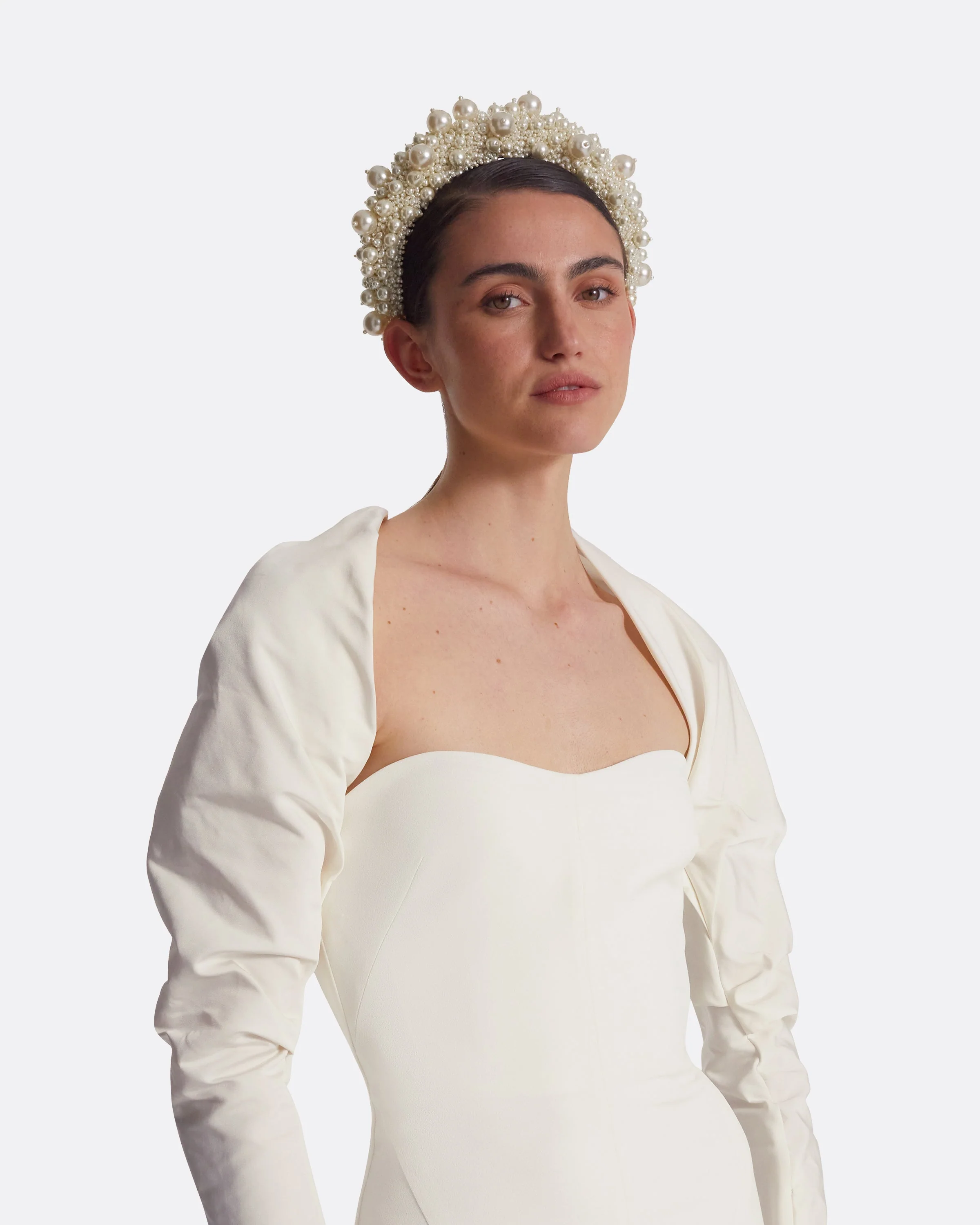 Romane Ivory Midi Dress - Image 3