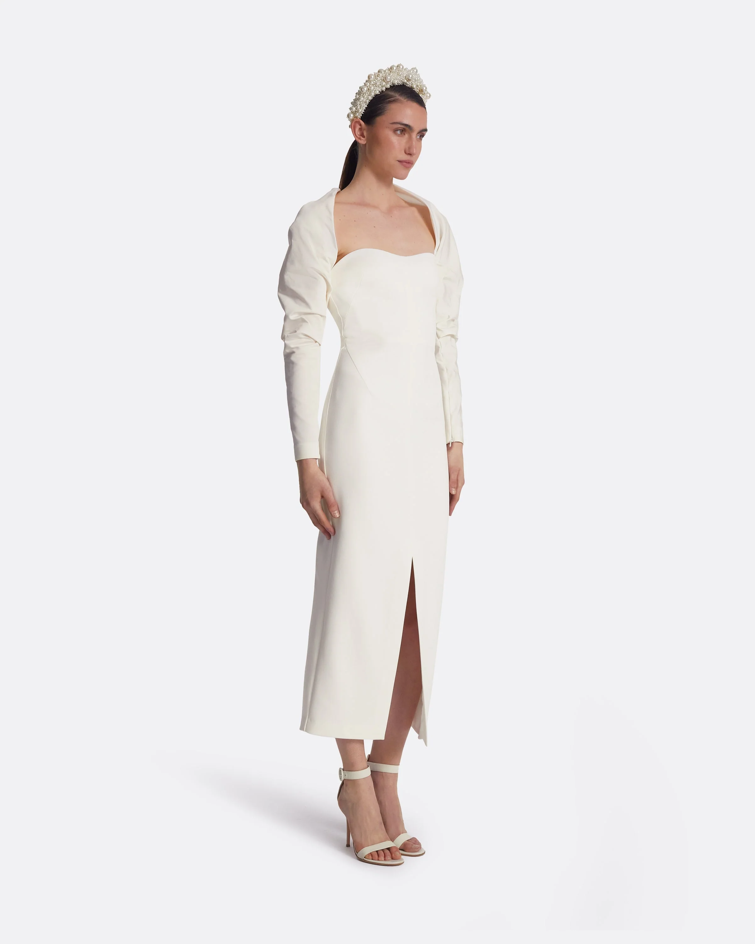 Romane Ivory Midi Dress - Image 4