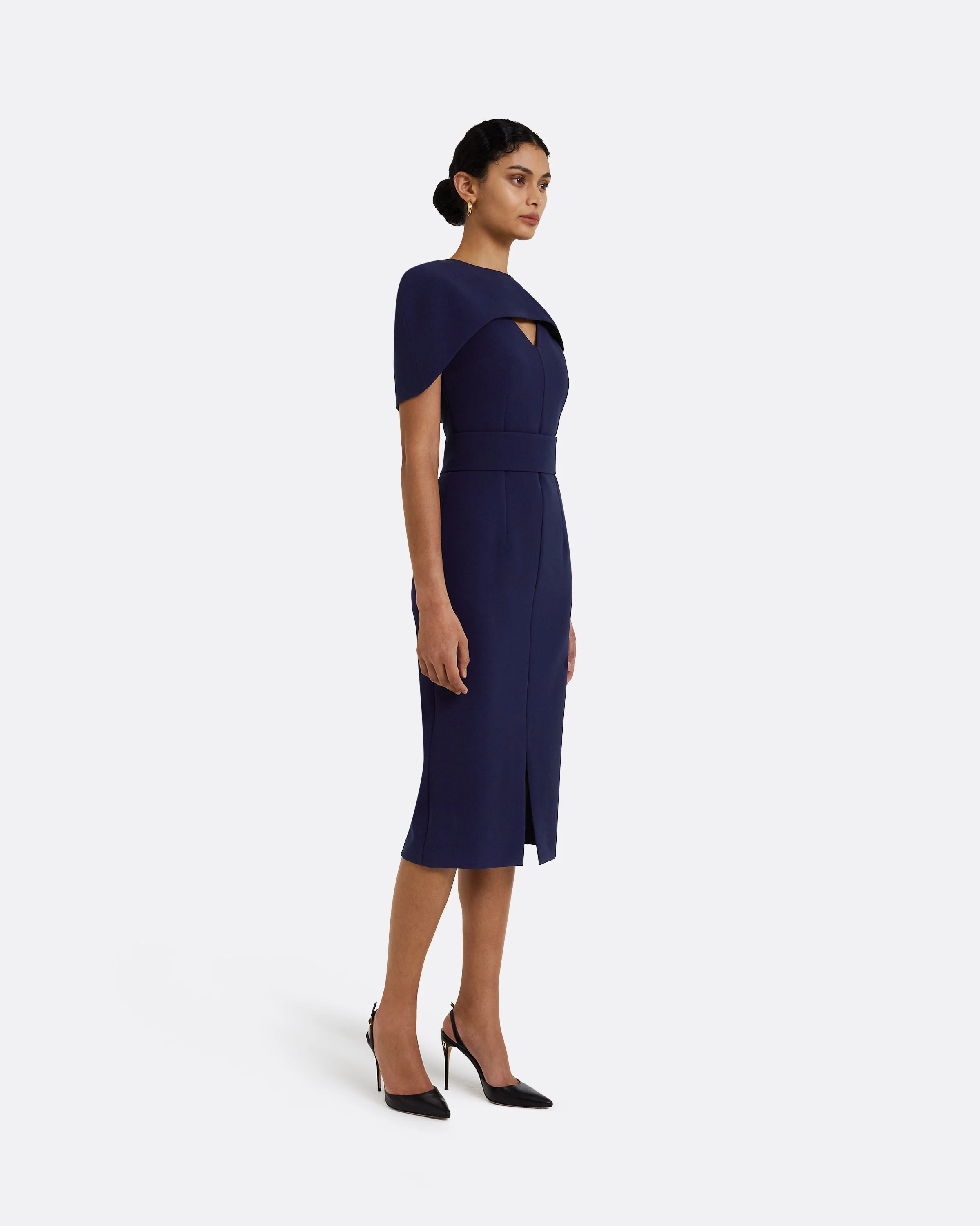 Rosa Azurite Blue Midi Dress - Image 4