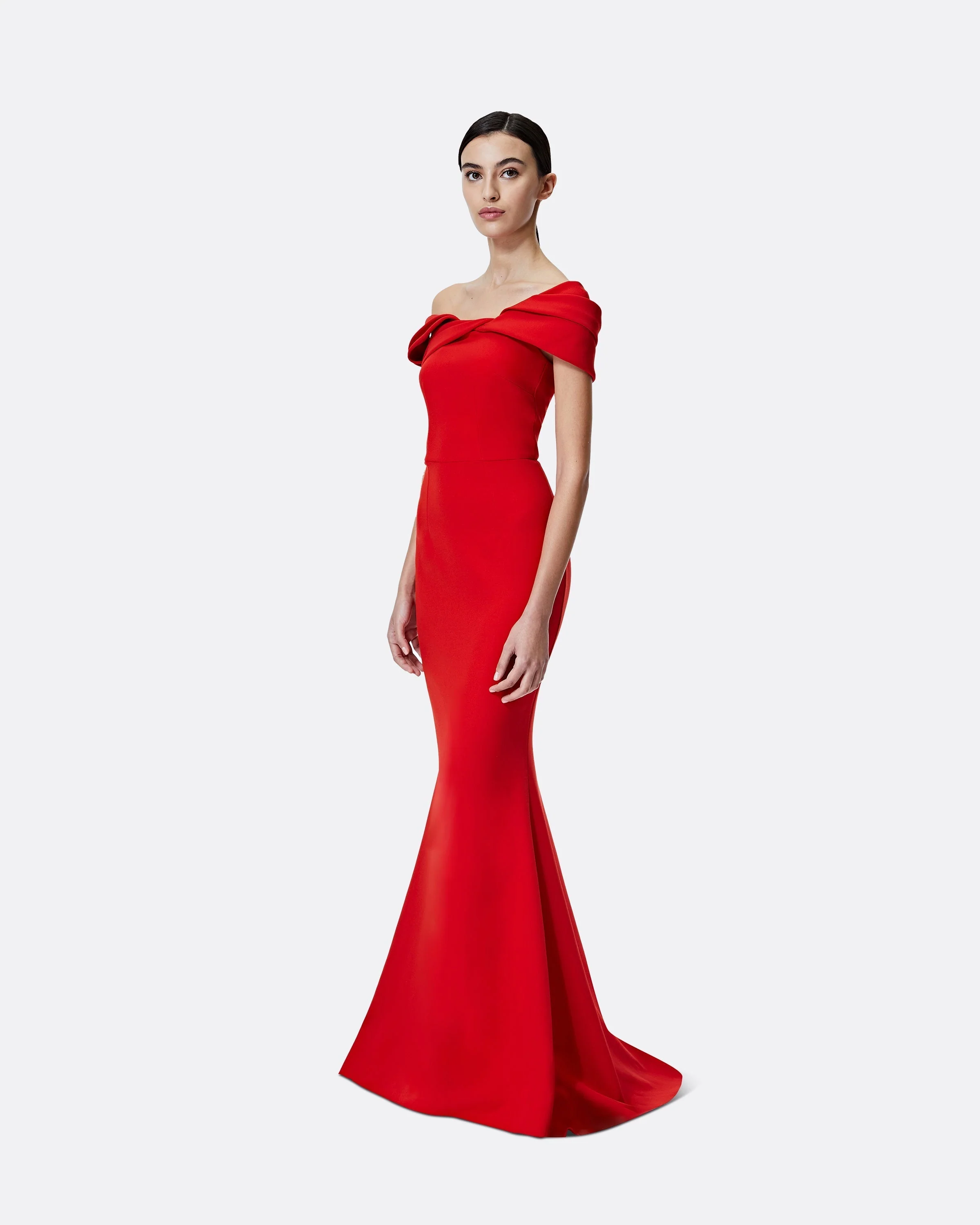 Rossa Dazzling Red Long Dress - Image 4