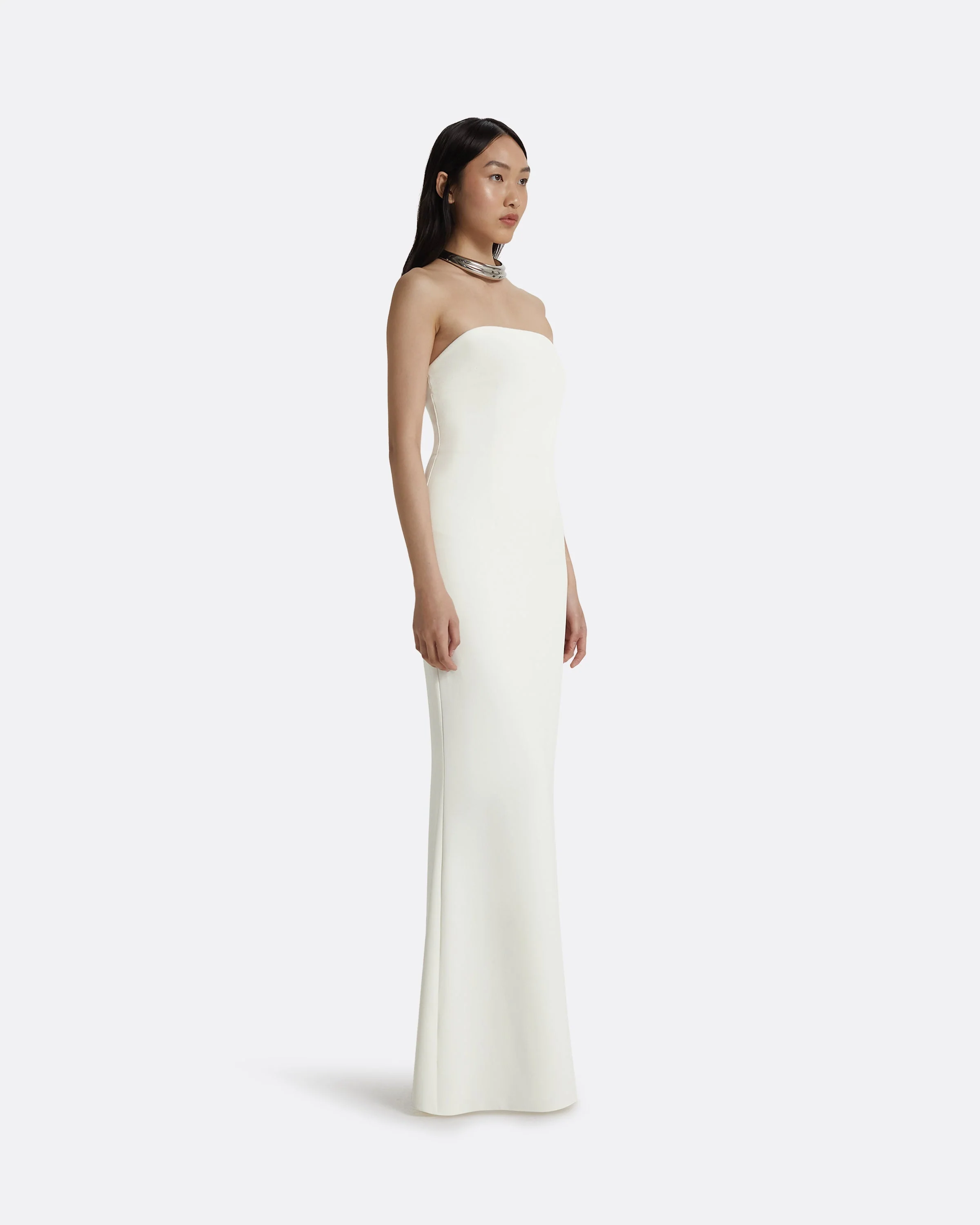 Soshin Ivory Strapless Dress - Image 9