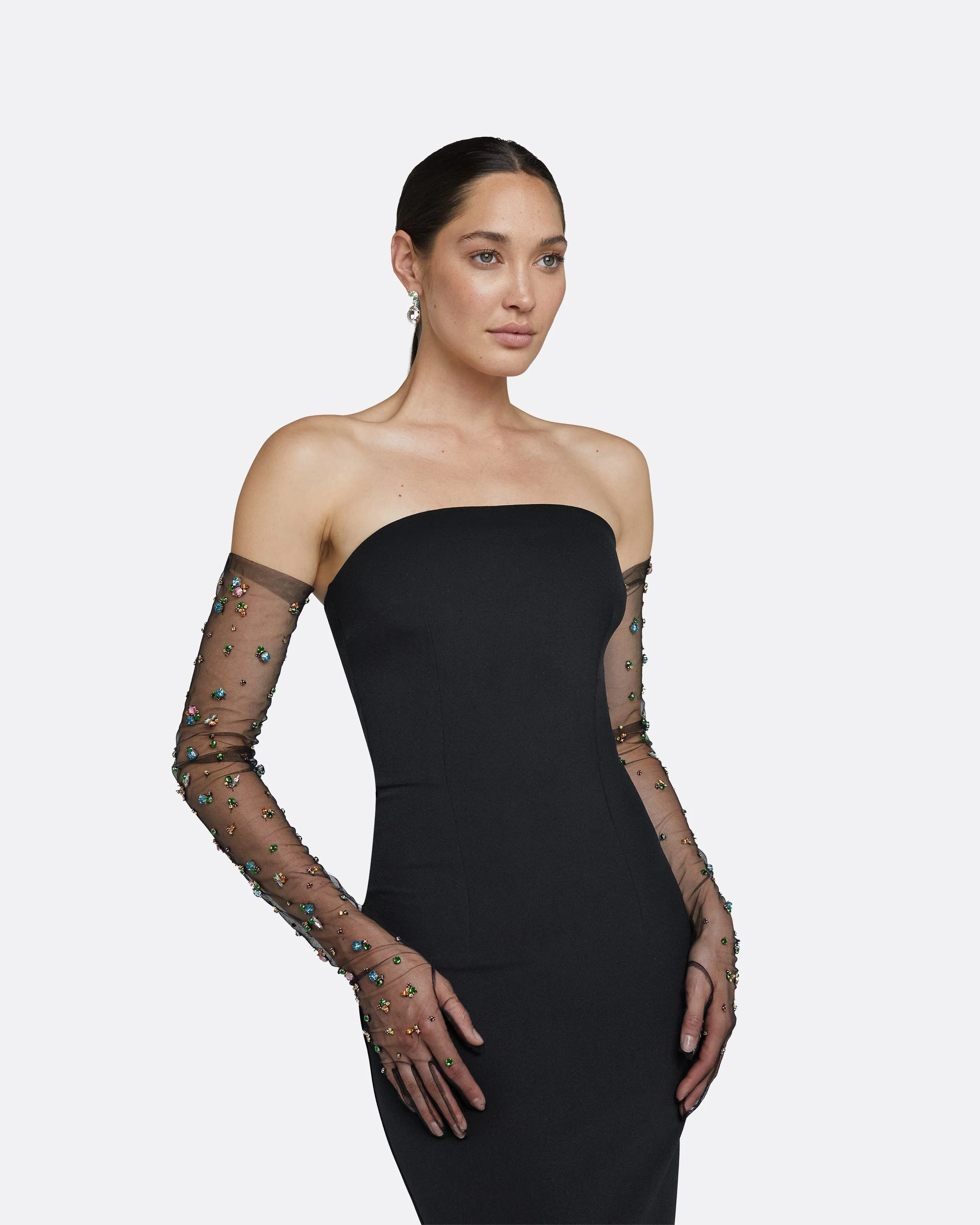 Soshin Black Long Dress - Image 3