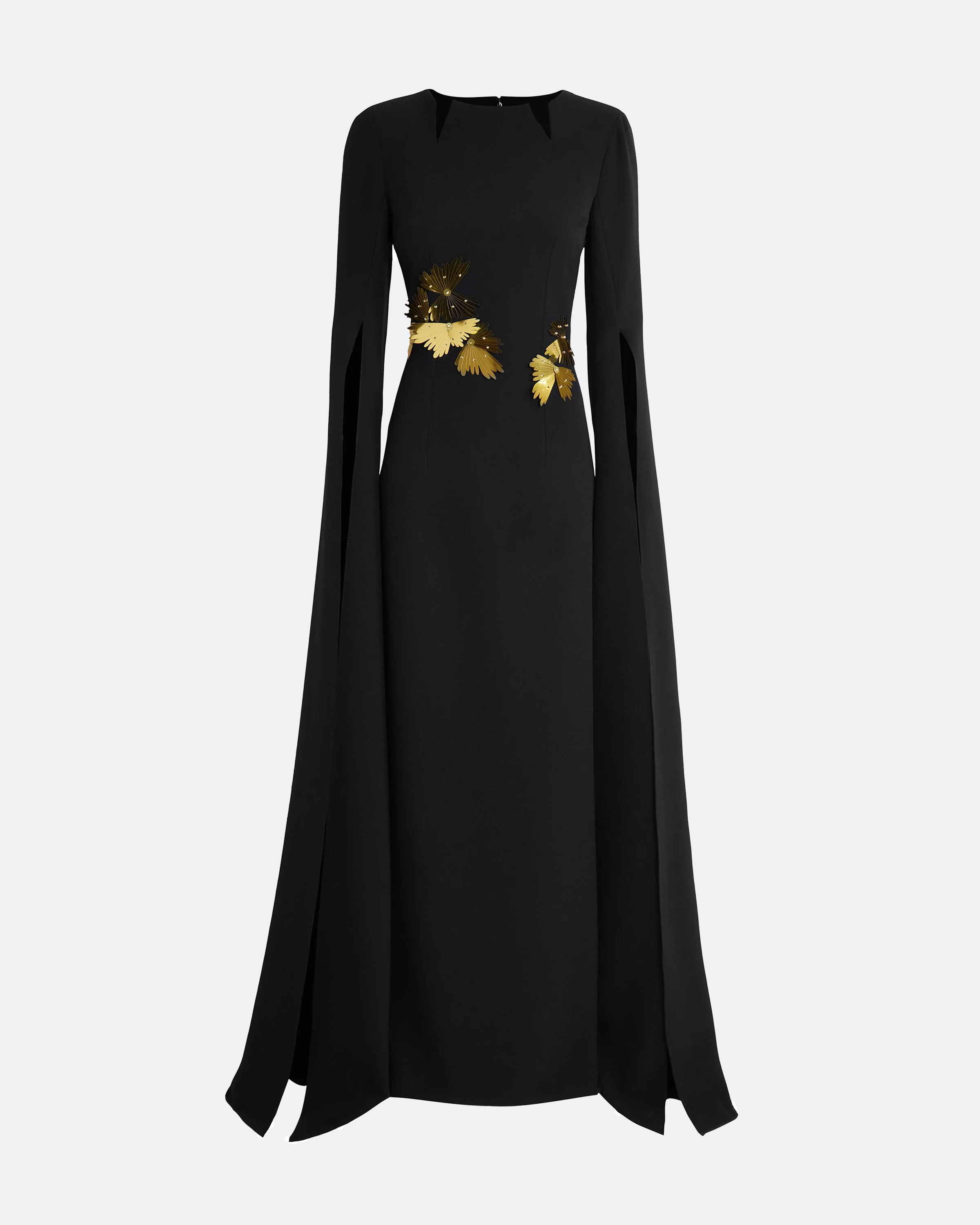 Talin Embroidered Black Long Dress - Image 10